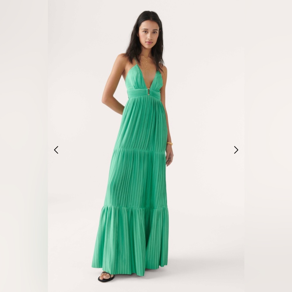 2023 BA&SH wasta. dress in green